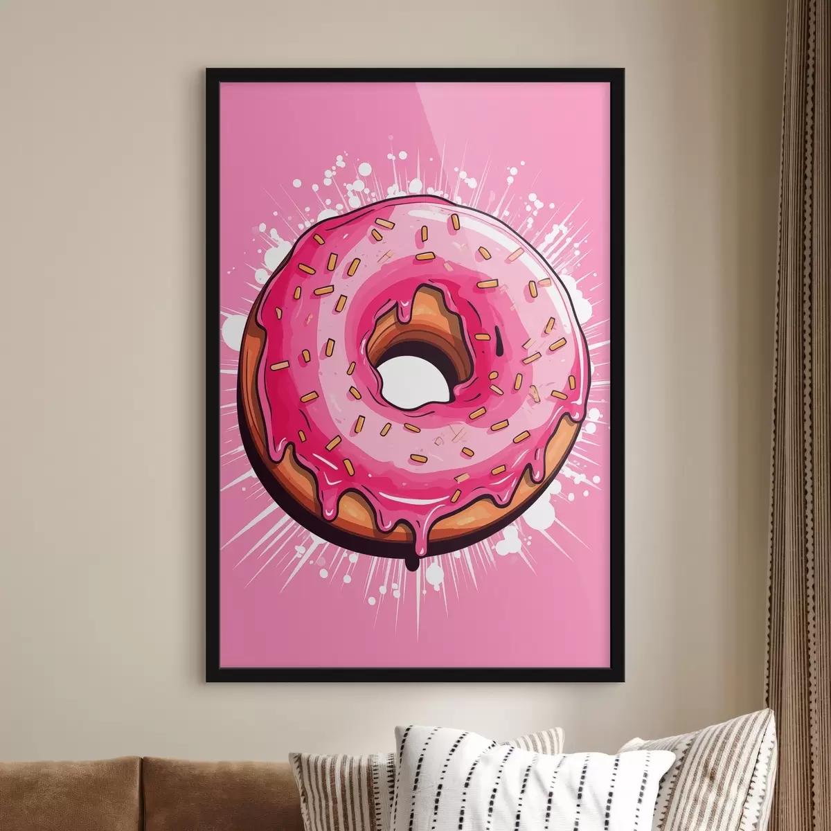 Plakat Donut roosa glasuuriga f45274