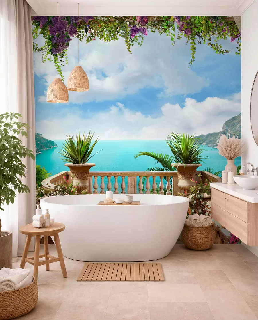 Fototapeedid Veranda, vaatega lahele u68055
