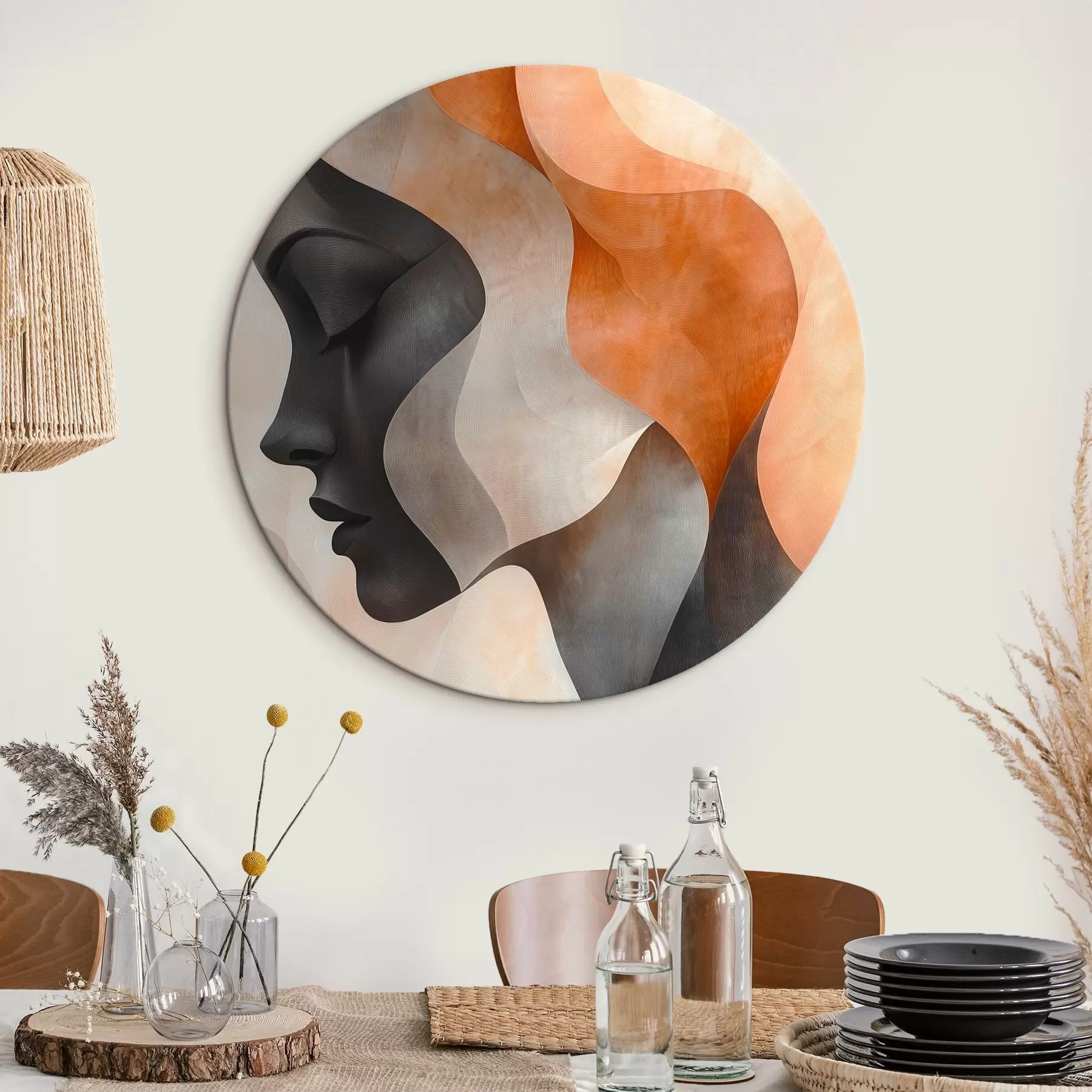 Pilt Abstraktsioon koos naise portreega r45235