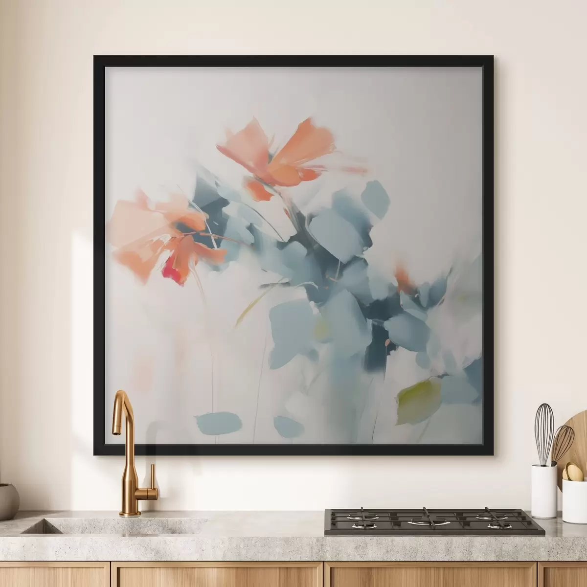 Plakat Abstraktne lillede imitatsioonimaal f45303