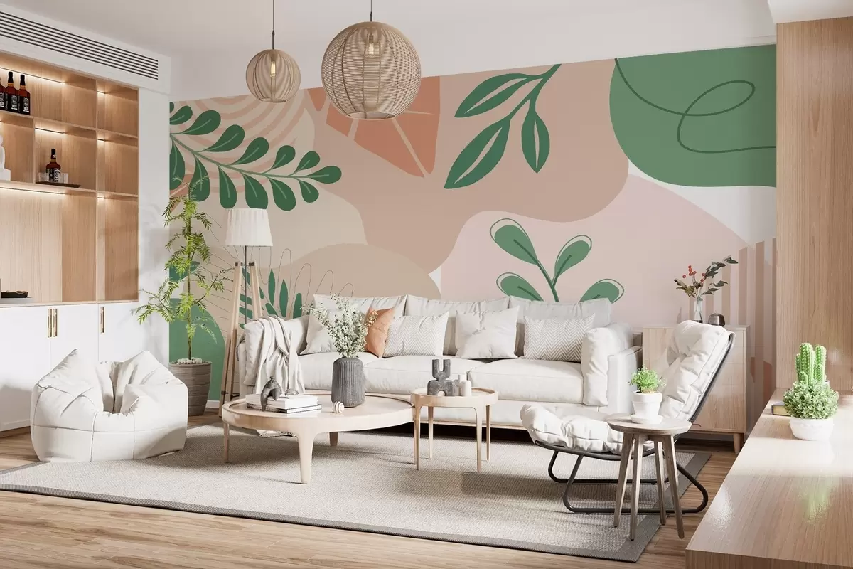 Fototapeedid Abstraktsioon, lehed w04366v1