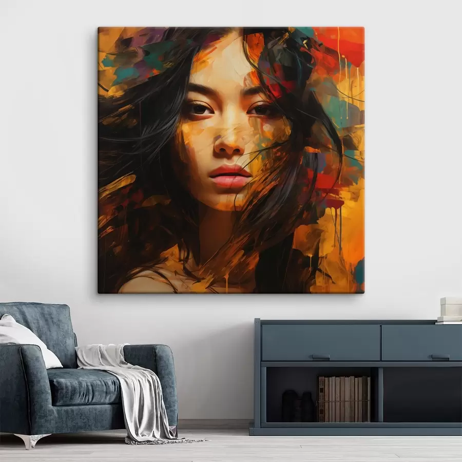 Pilt Naise portree abstraktses kunstistiilis s45039