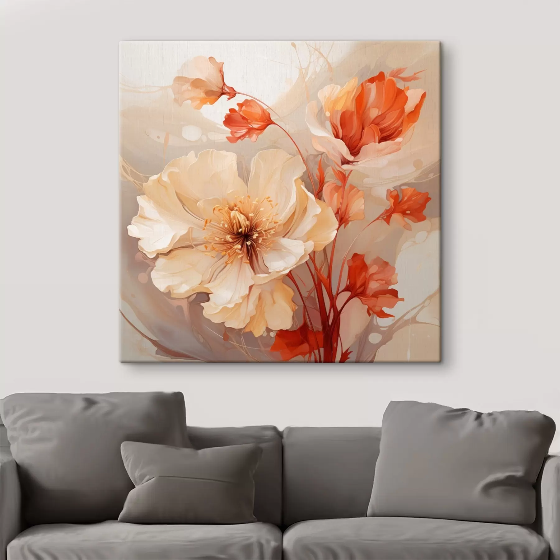 Fototapeedid Maagilised lilled pastelsetes toonides unenäolises stiilis s45042