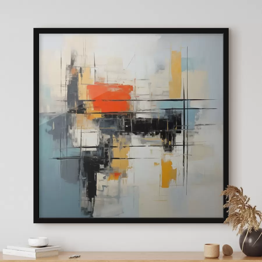 Fototapeedid Dünaamiline lõuend kaasaegses stiilis teravate löökidega f45040