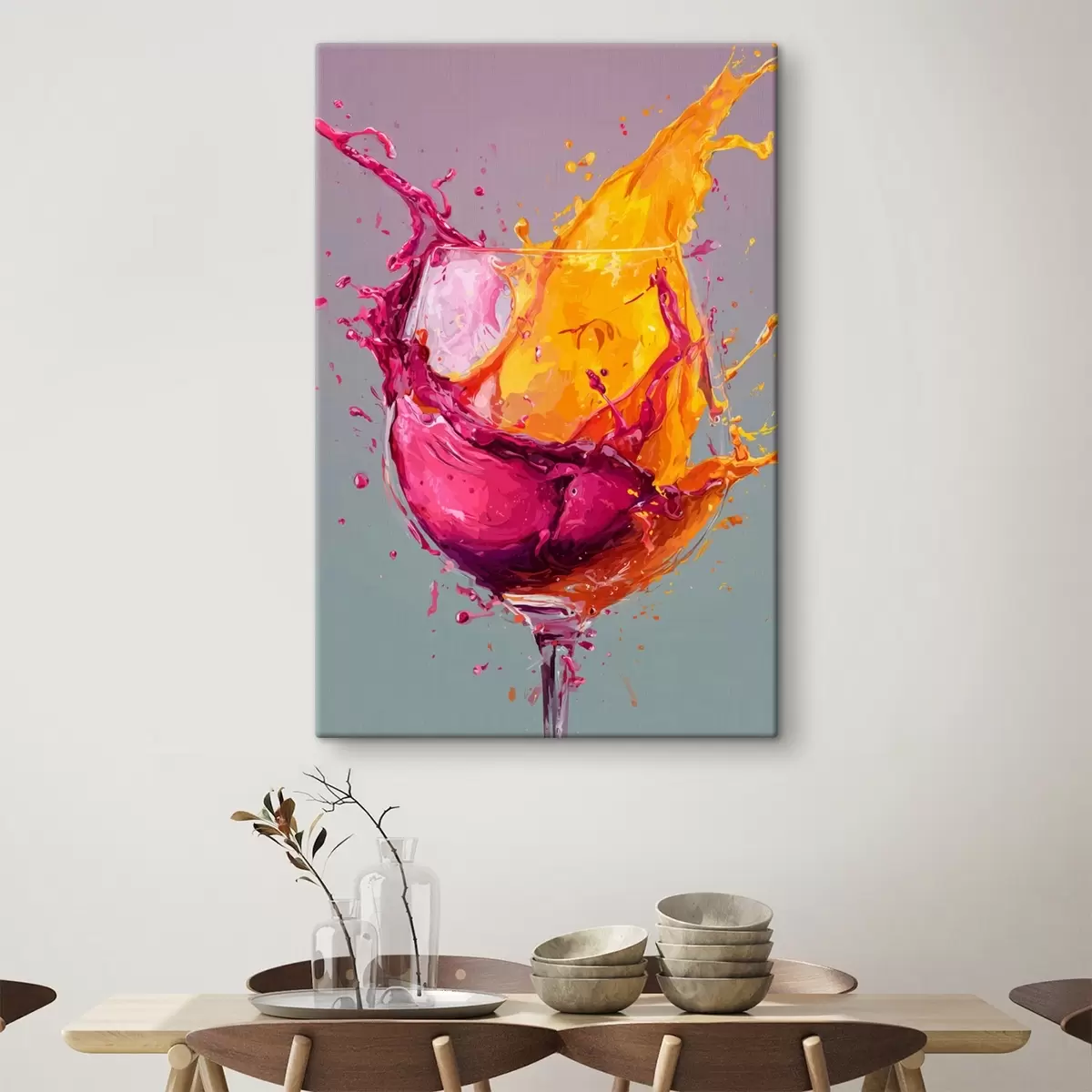 Pilt Color splash: dünaamiline abstraktsioon klaasis s45244