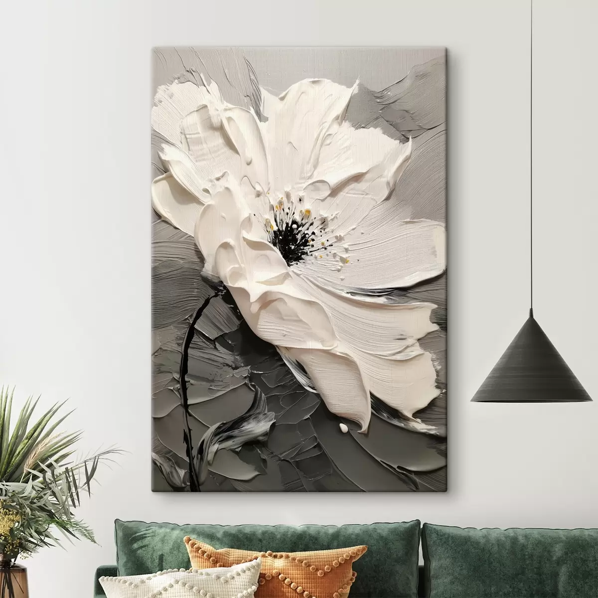 Pilt Elegantne õitsemine: kaasaegne värvimine reljeefse tekstuuriga s45246