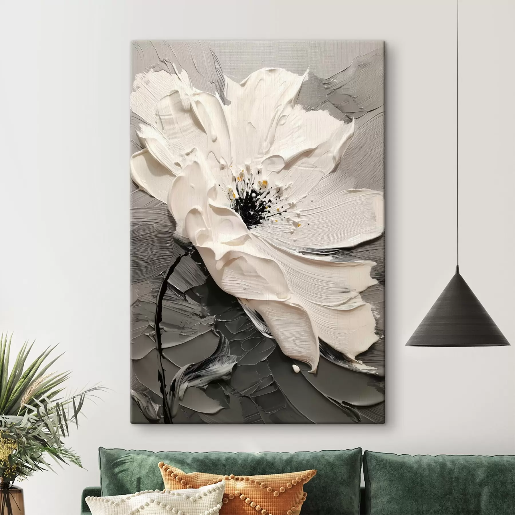 Pilt Elegantne õitsemine: kaasaegne värvimine reljeefse tekstuuriga s45246