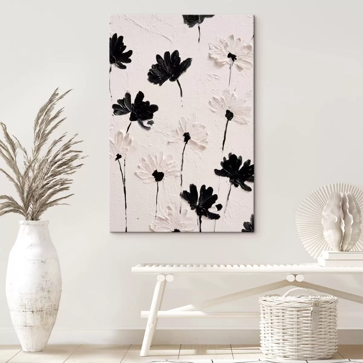 Pilt Volumeetrilised lilled: pastoosne kompositsioon ühevärvilistes toonides s45247