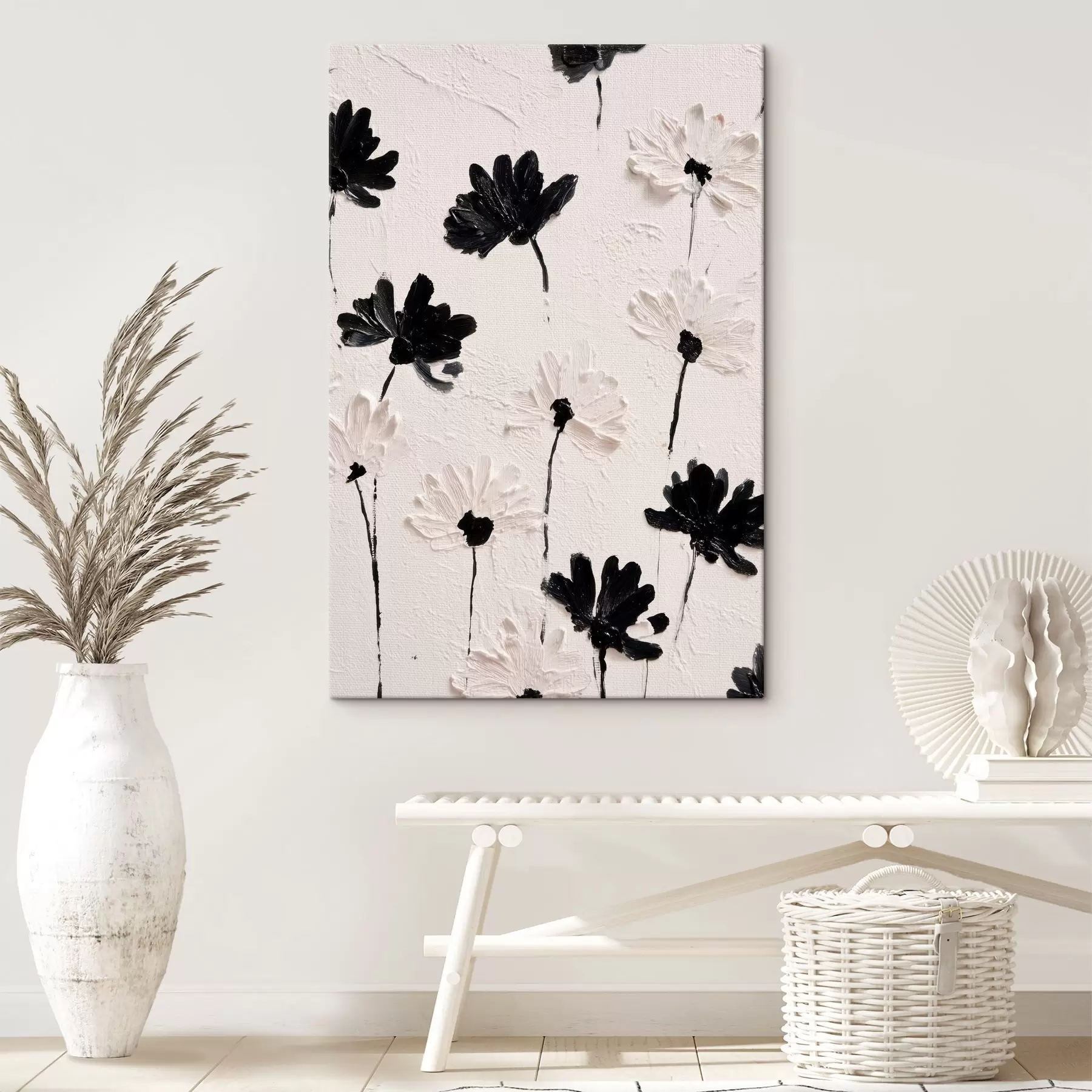 Pilt Volumeetrilised lilled: pastoosne kompositsioon ühevärvilistes toonides s45247