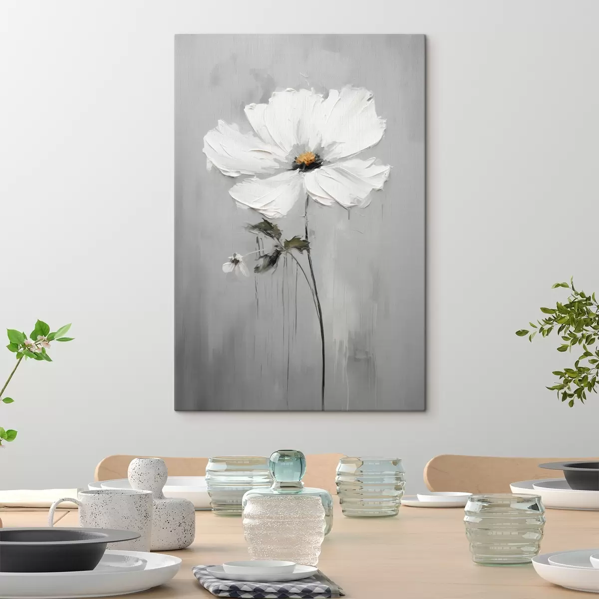 Pilt Ühevärviline lill volümeetrilises stiilis s45253