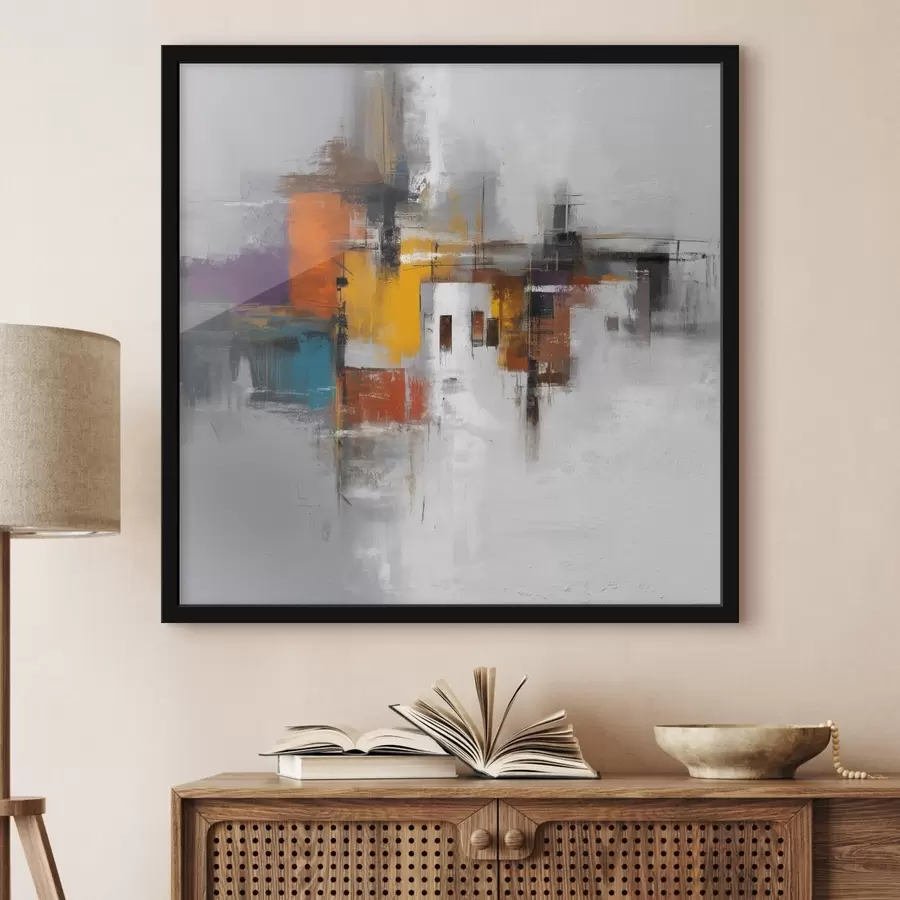 Fototapeedid Värviline abstraktsioon geomeetriliste motiividega f45239