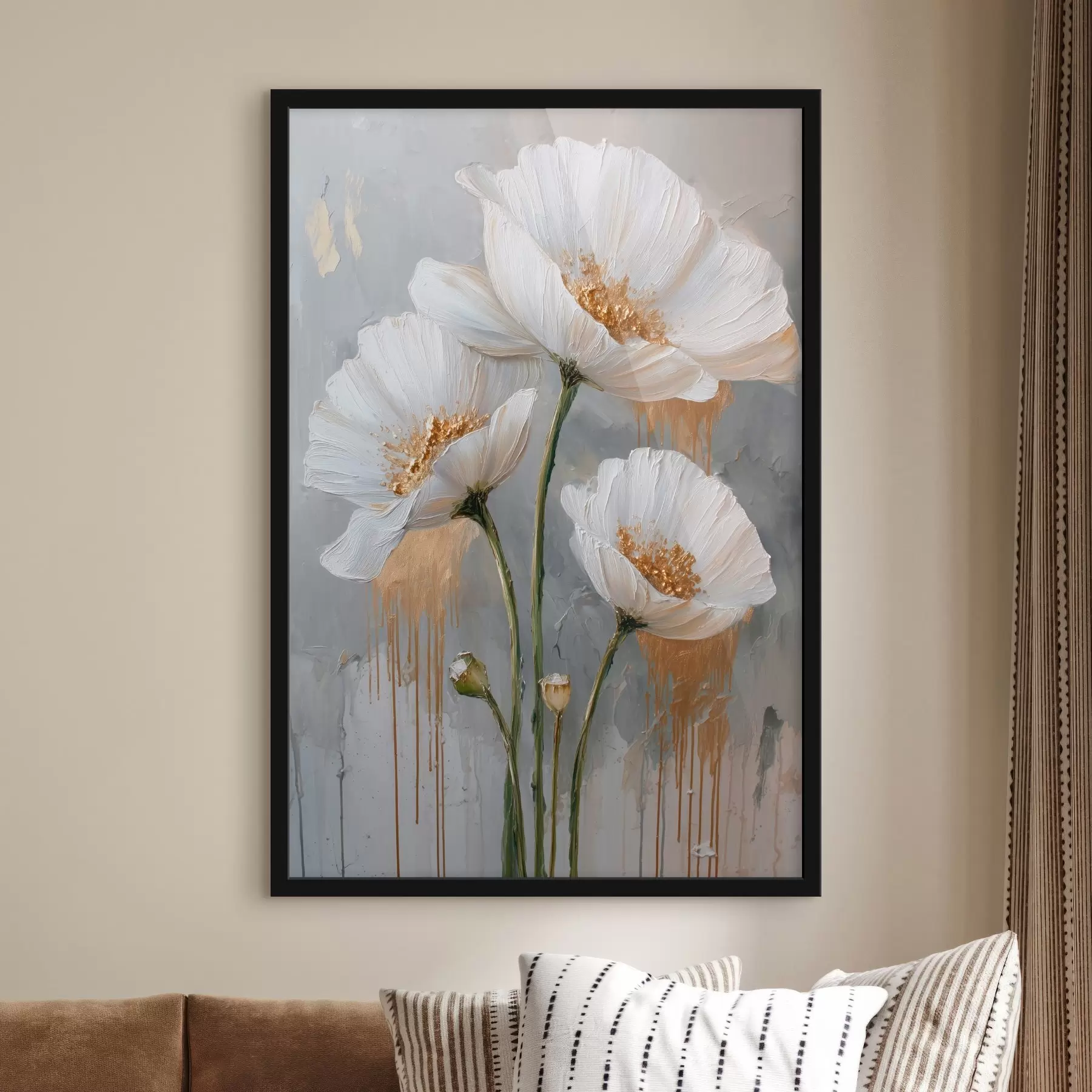 Fototapeedid Valged päevaküünlad: mahuline maalimine sinisel taustal f45240