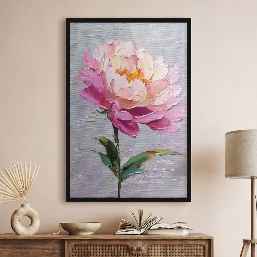 Fototapeedid Art pioon: elujõuline kompositsioon volümeetrilises stiilis f45248