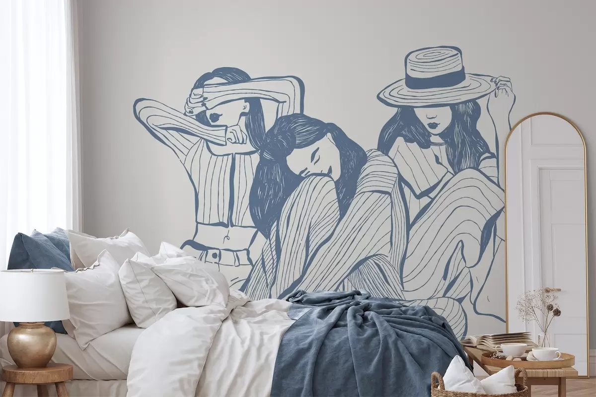 Fototapeedid Tüdrukute sinise varjundid w04384v1