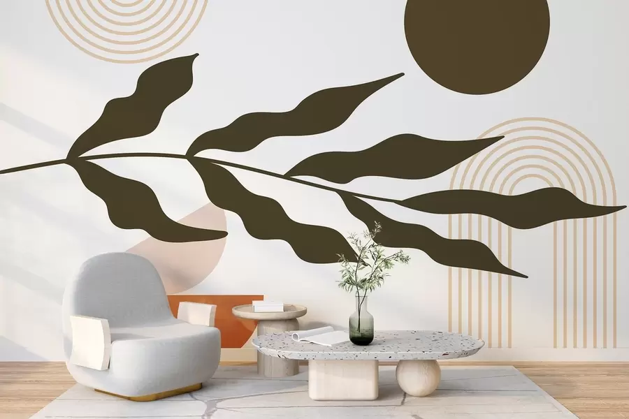 Fototapeedid Abstraktsioon, lehed, lineaarsed kaared w04386