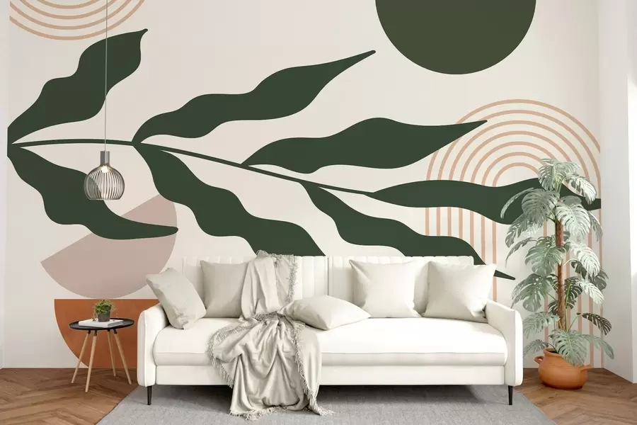 Fototapeedid Abstraktsioon, lehed, lineaarsed kaared w04386v1