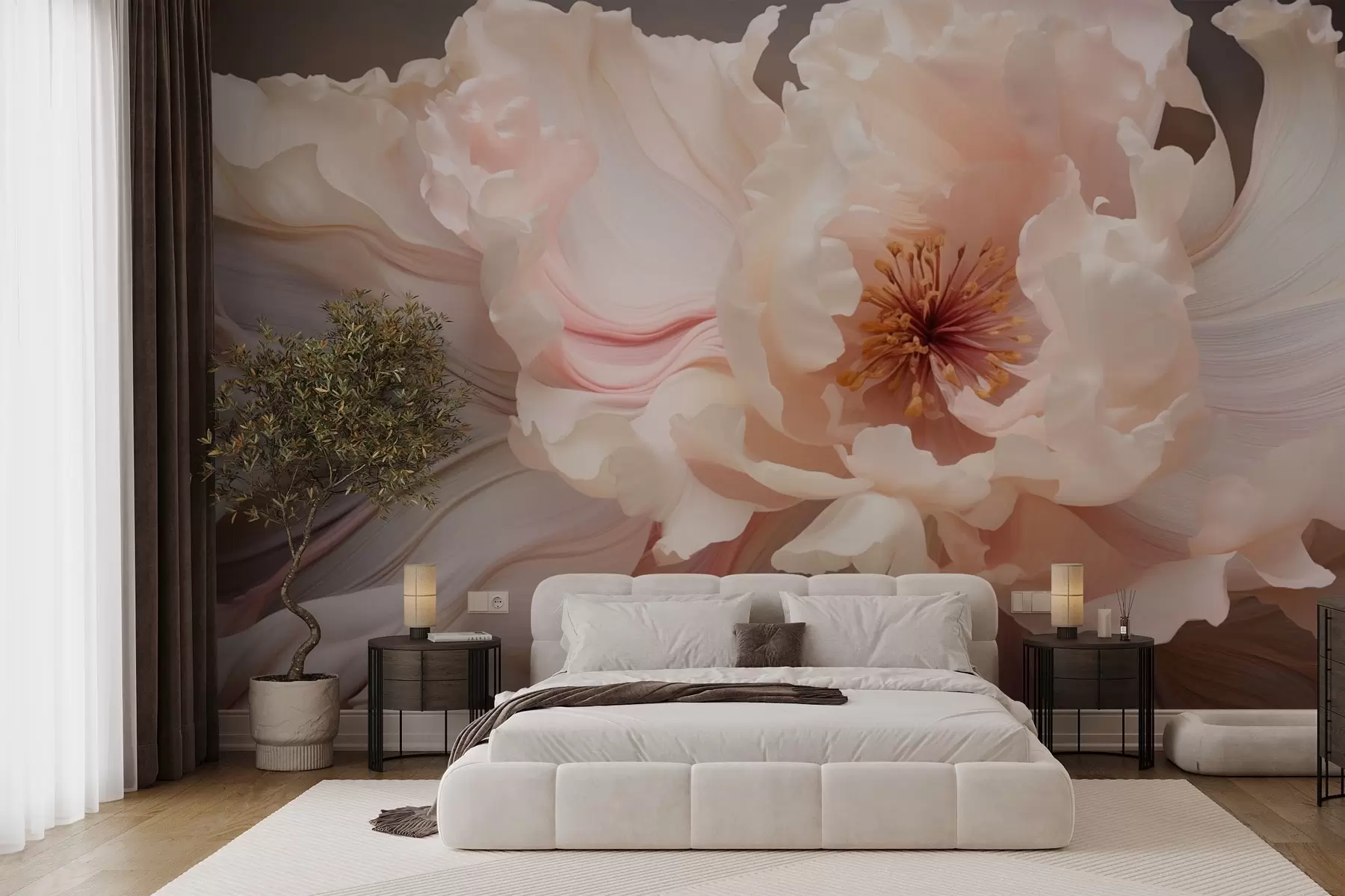 Fototapeedid Abstraktne lill pehmetes pastelsetes toonides w04346