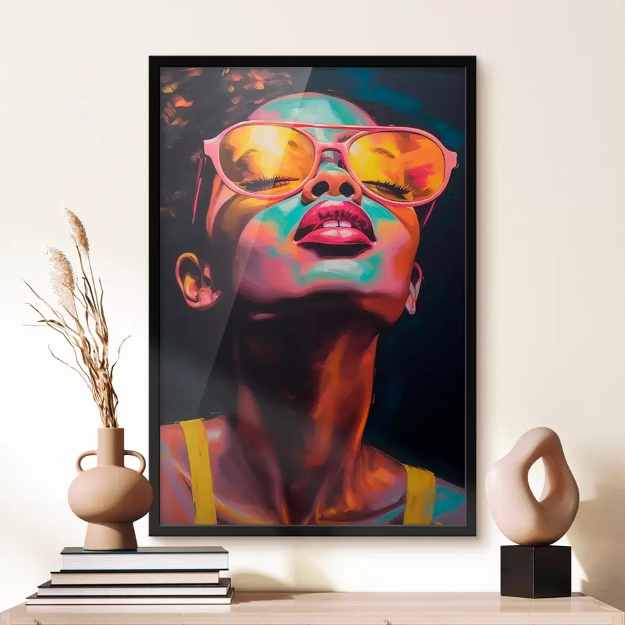 Fototapeedid Naine kannab kollaseid prille f45311