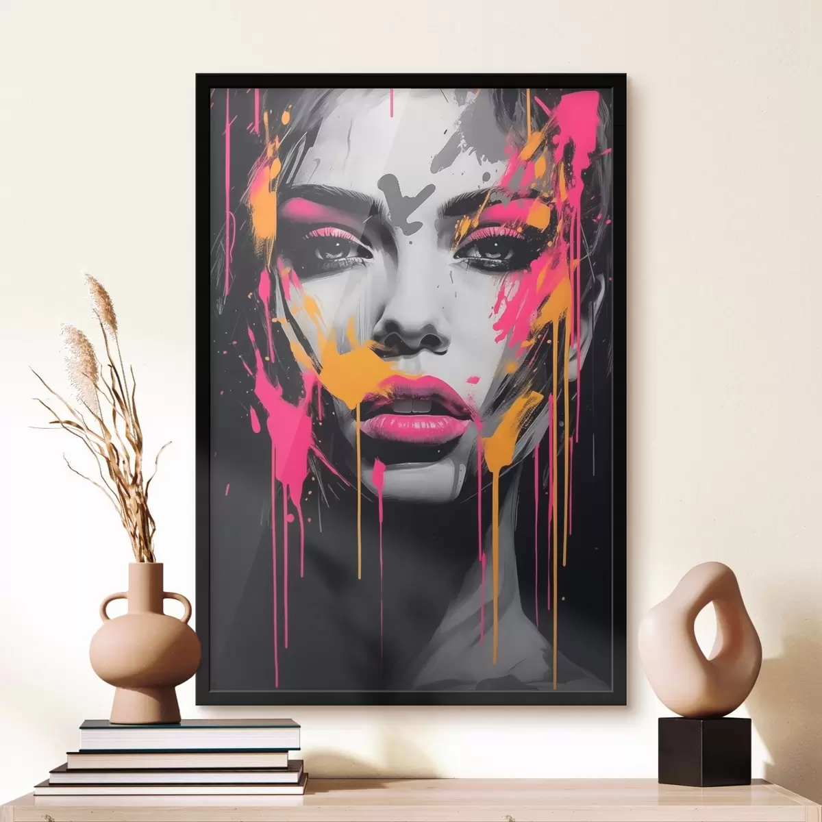 Plakat Naise portree värvidega f45318