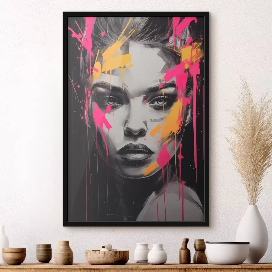 Fototapeedid Must-valge naiste portree f45319