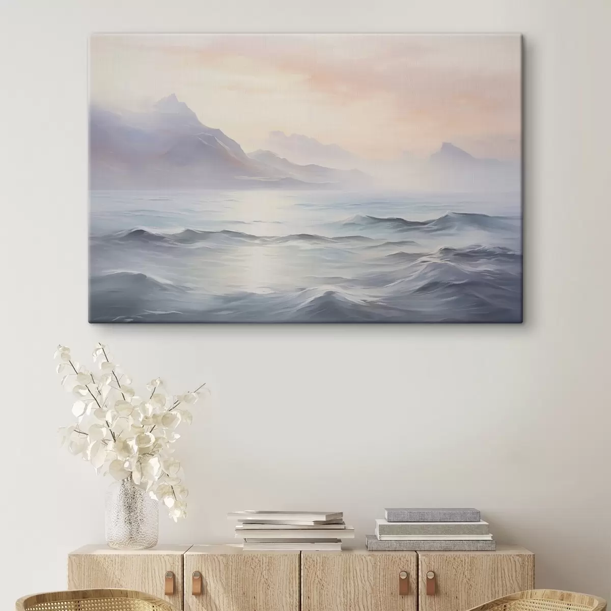 Pilt Järve lähedal mägedes imitatsiooni maalimine s45344