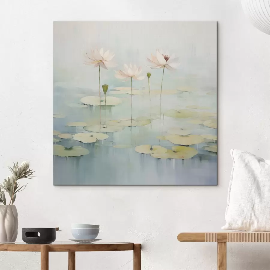 Pilt Lootose lehed ja lilled tiigis s45350