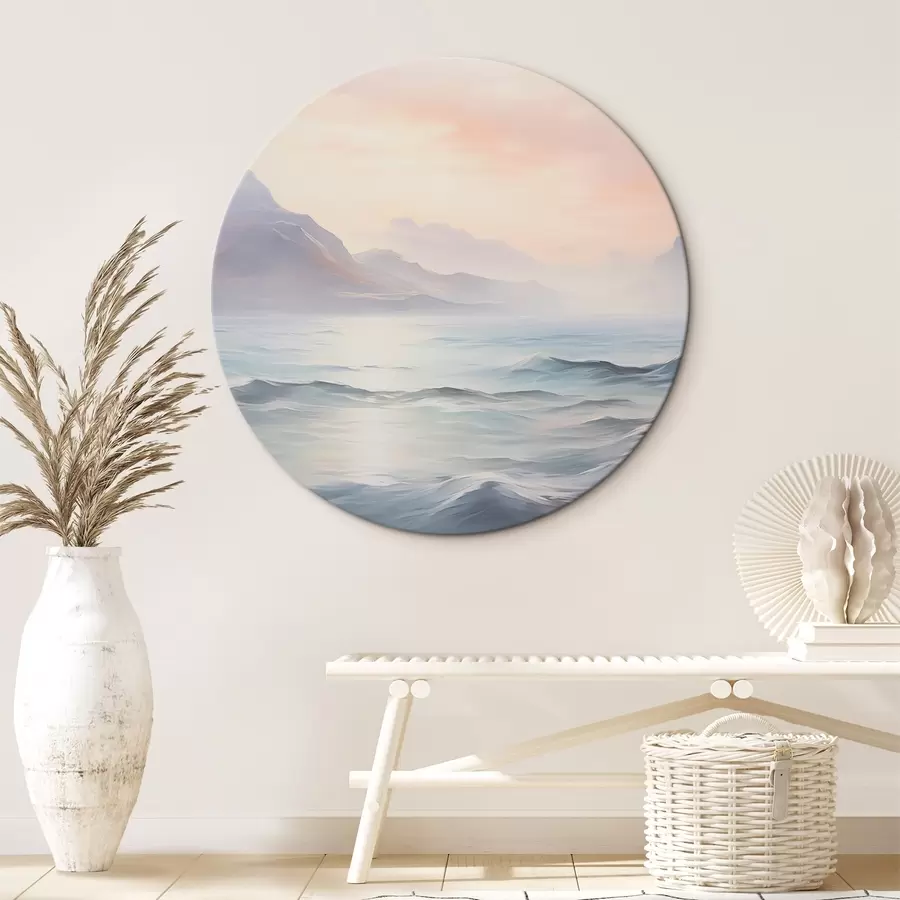 Pilt Järve lähedal mägedes imitatsiooni maalimine r45344