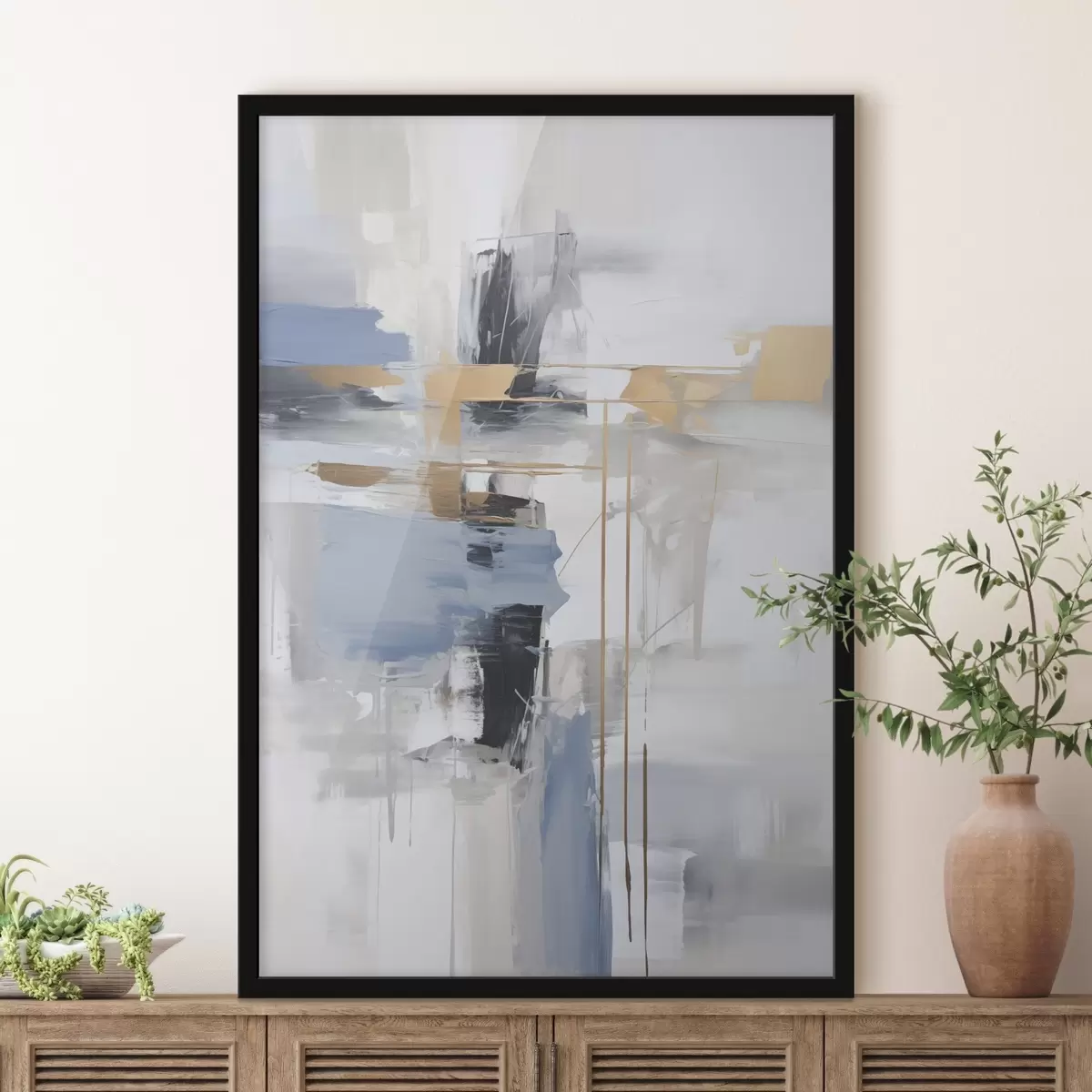 Plakat Kaasaegne abstraktsiooni imitatsioon maali f45349