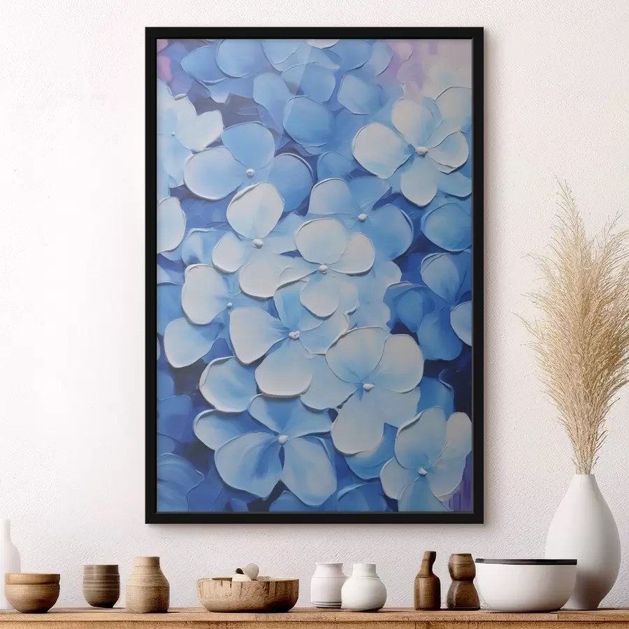 Fototapeedid Hortensiat jäljendav maal f45357