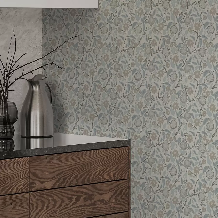 Fototapeedid Vaikne granaatõuna ja lillede oksad vintage stiilis a00383