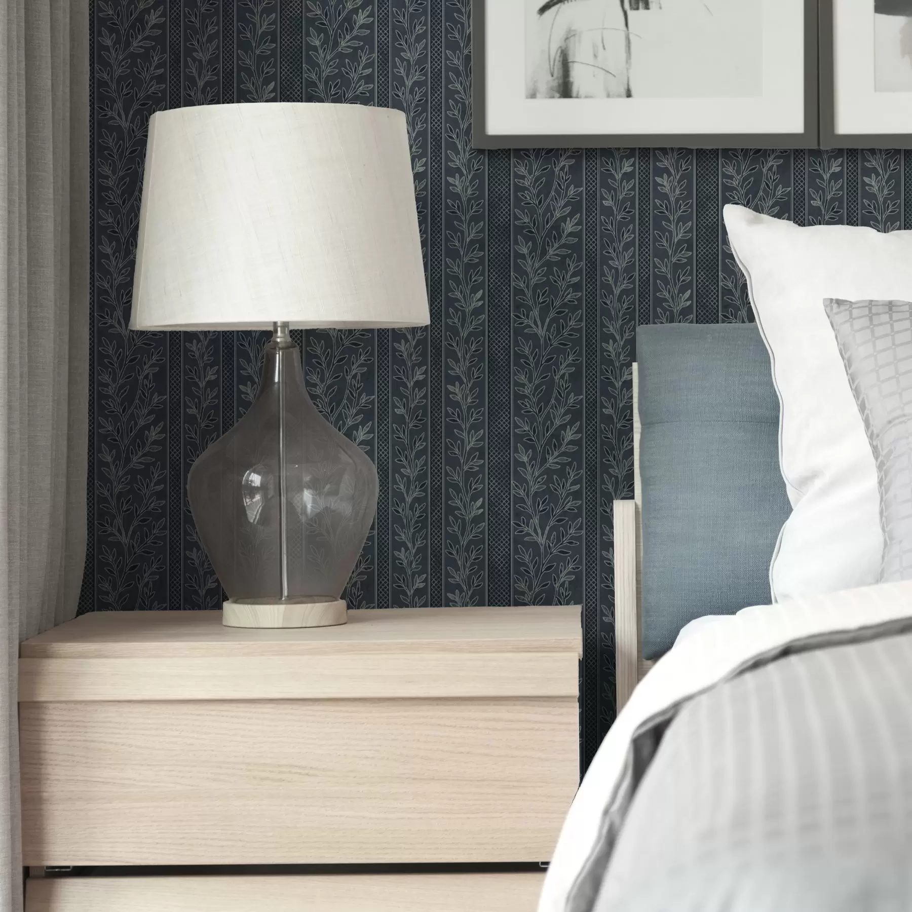 Fototapeedid Triibuline muster okstega sinisel taustal a00425