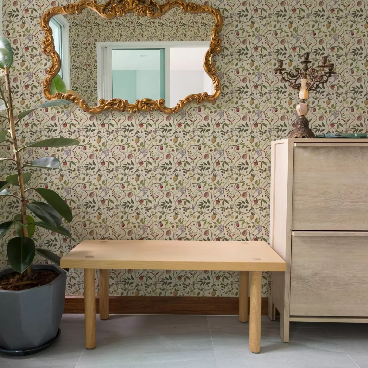 Tapeet Marjade, okste ja lilledega puuviljamuster a00428