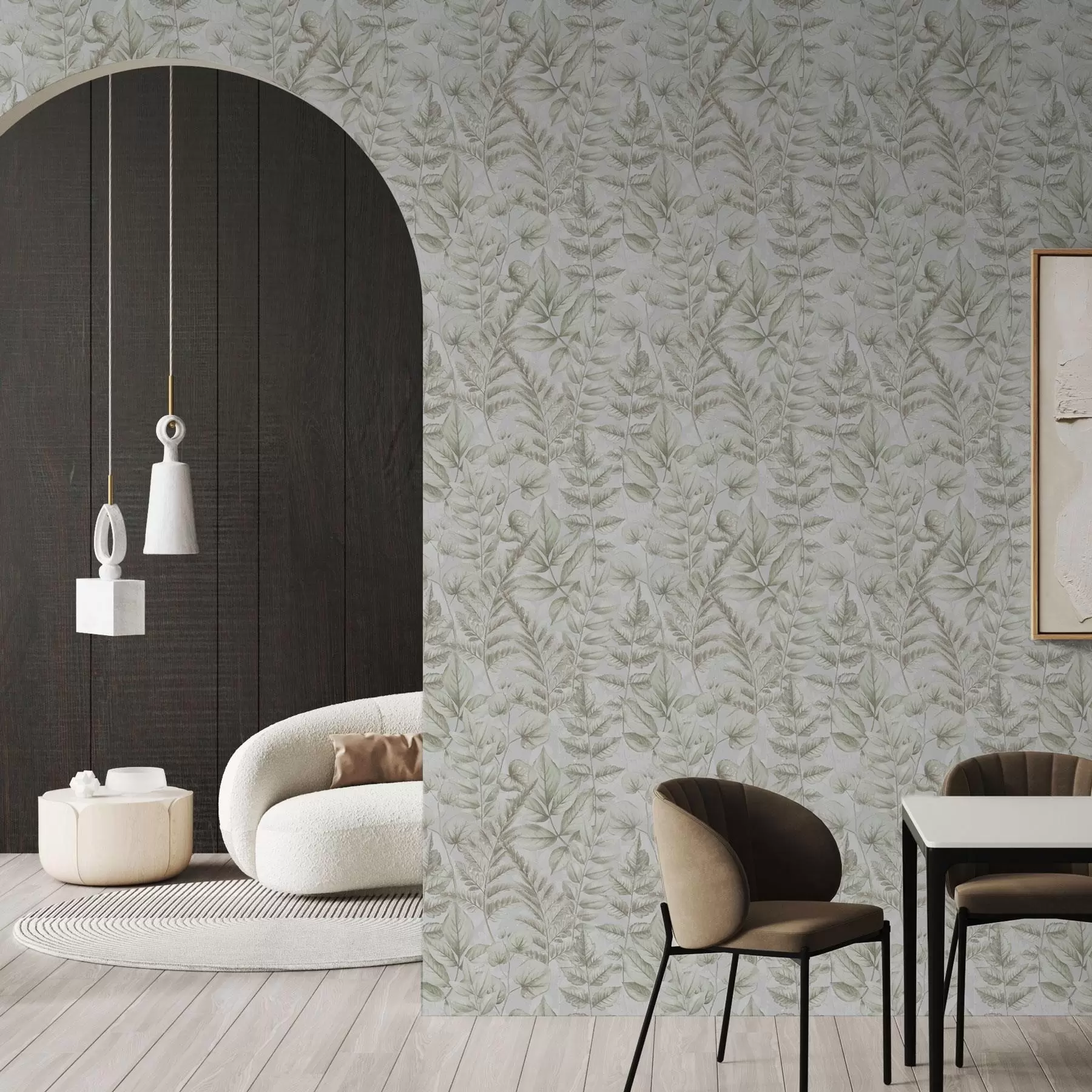 Fototapeedid Pehmed pastelllehed akvarelliga botaanilises stiilis a00437