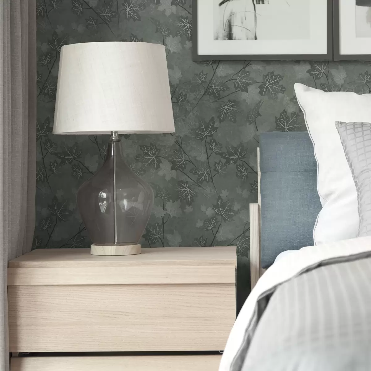 Tapeet Matid vahtralehed pehmete roheliste toonidega a00464