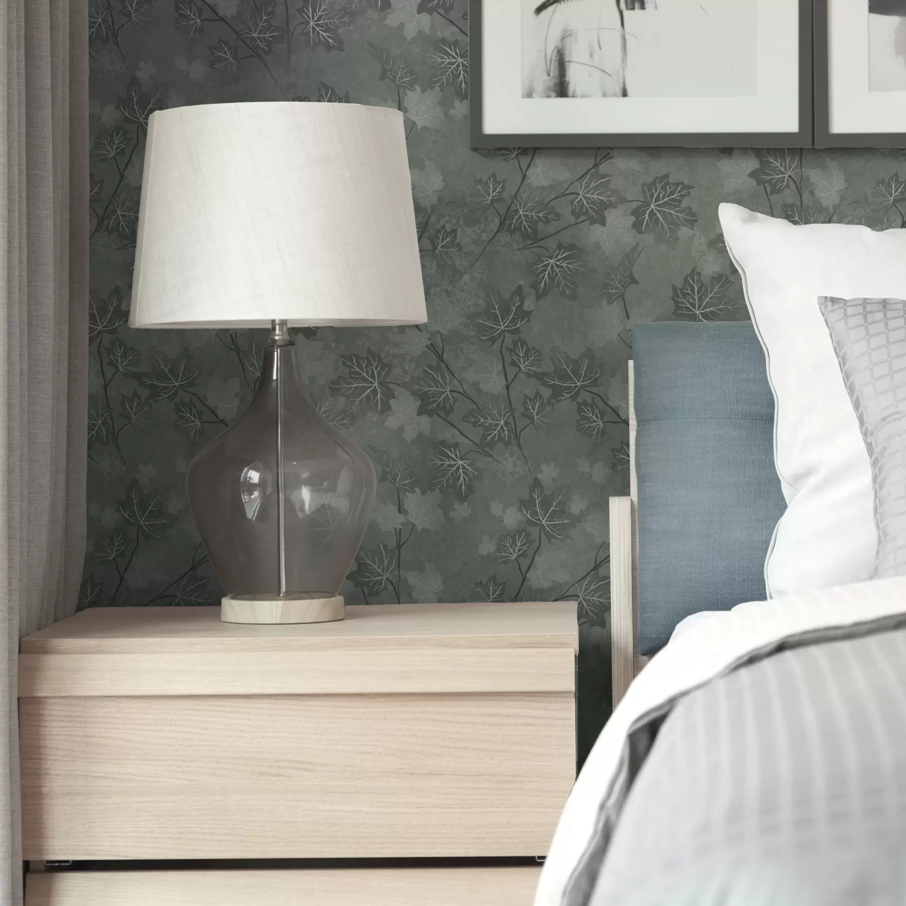 Fototapeedid Matid vahtralehed pehmete roheliste toonidega a00464