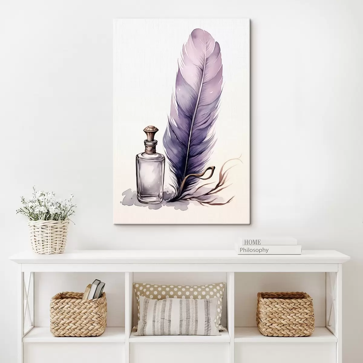 Pilt Akvarell illustratsioon sulg ja klaasist tindipudel s45410