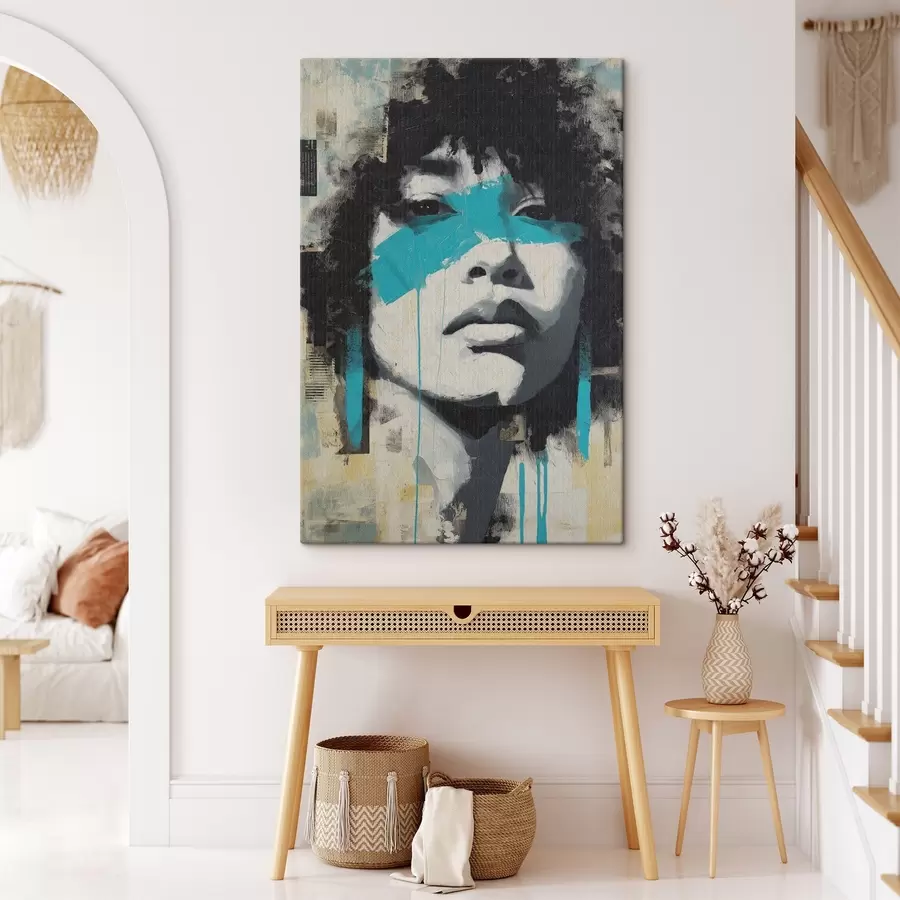 Pilt Segameedia portree koos fragmentide värvilöökide ja tekstuuridega s45417