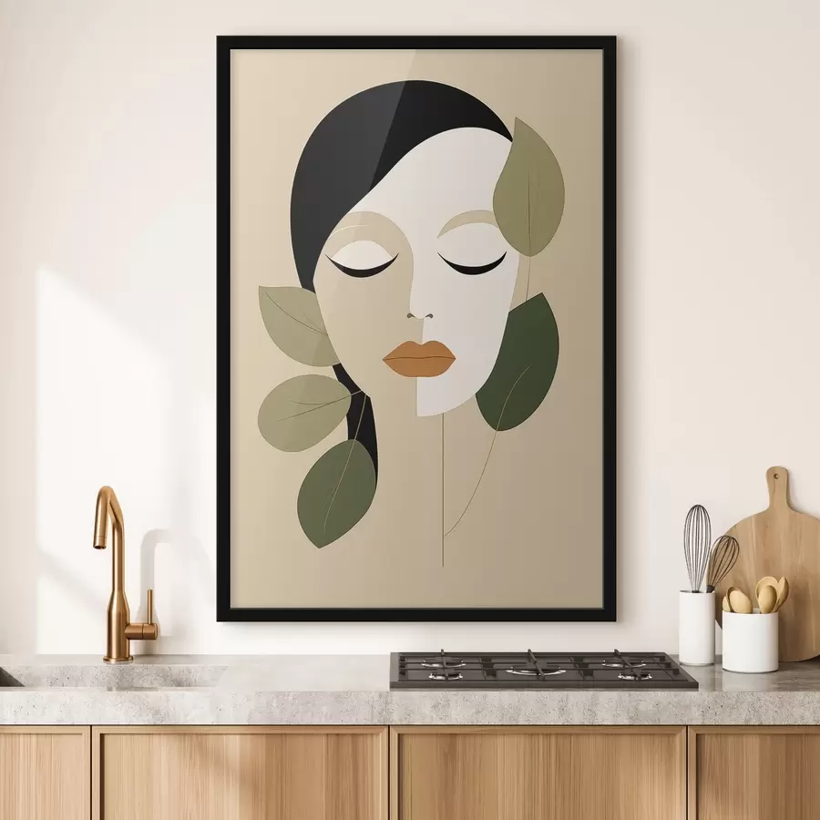 Fototapeedid Tüdruk lehtedega f45389