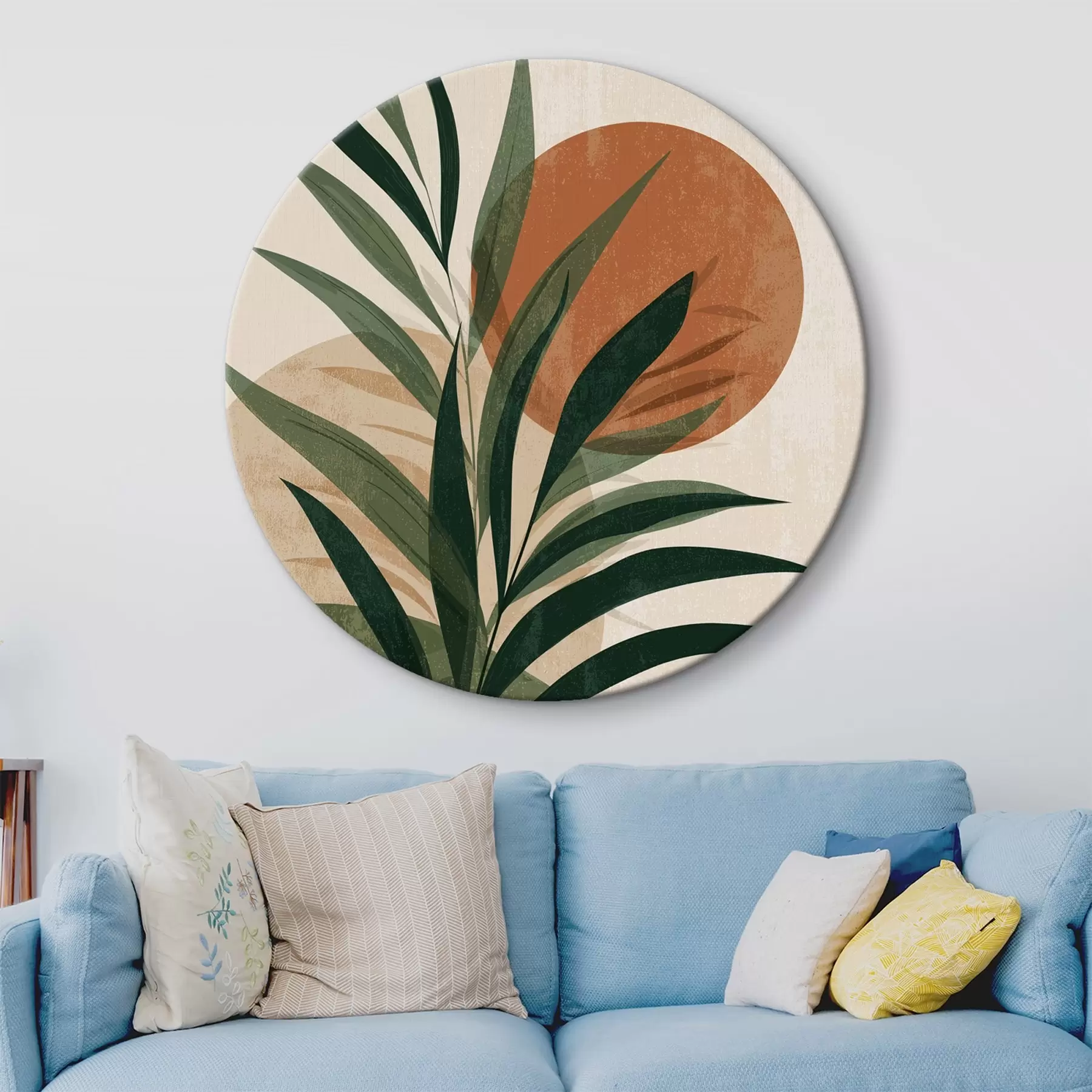 Pilt Rohelised lehed ja päikeseloojang r45394