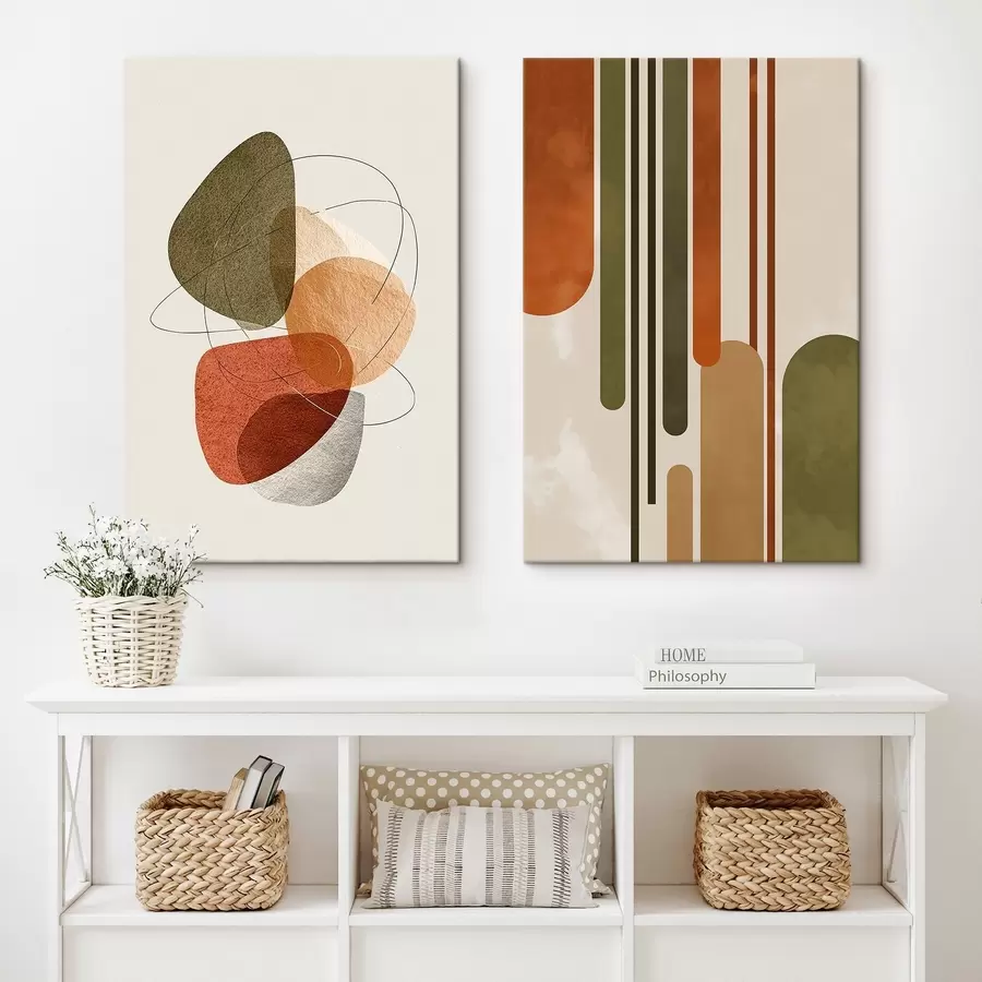 Pilt Eri värvi jooned ja ringid m00608