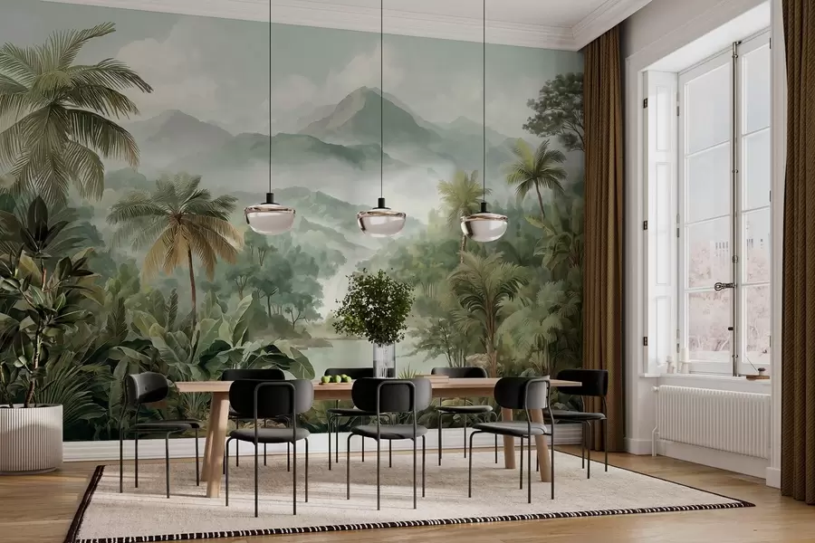 Fototapeedid troopiline džungel koos juga w04306