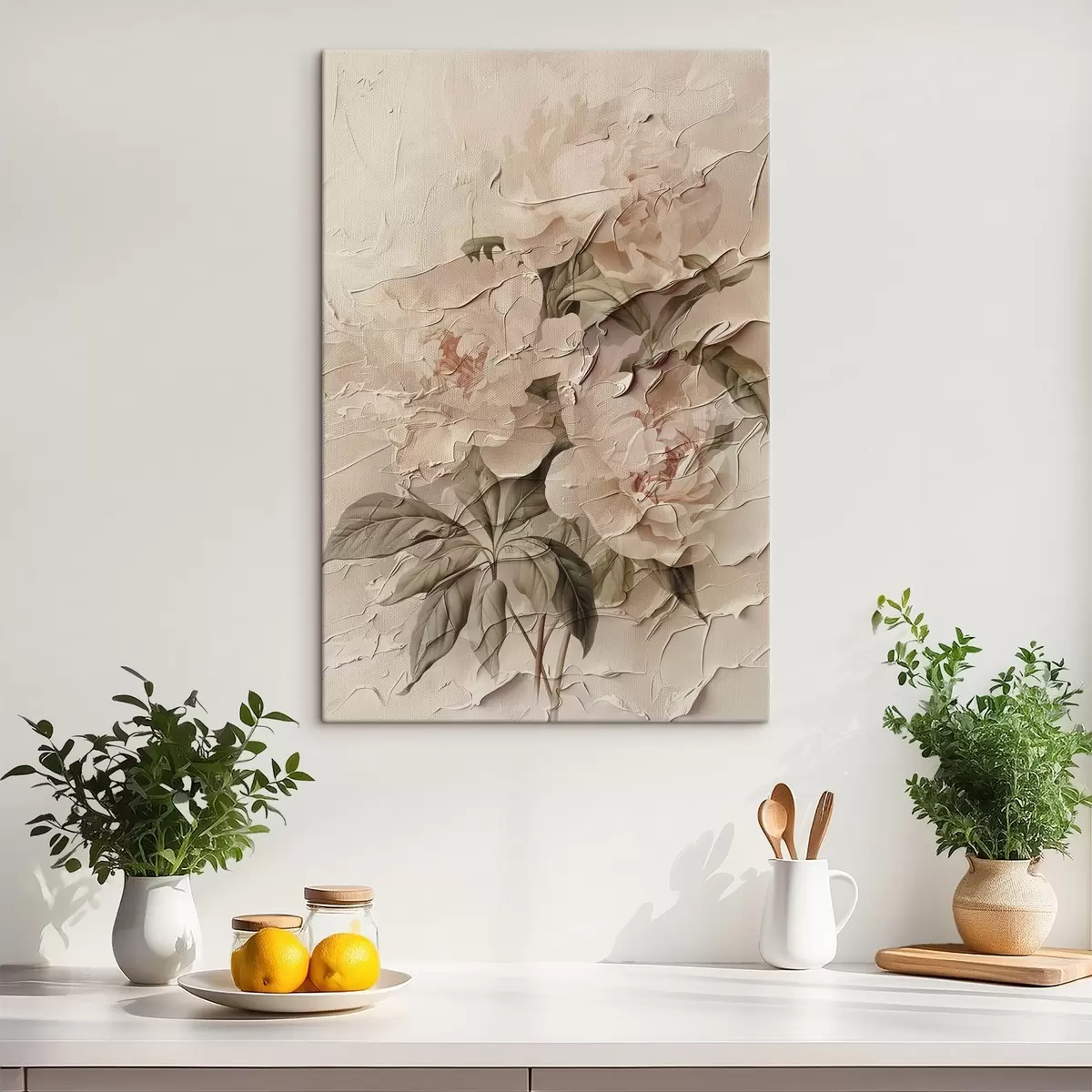 Pilt Lopsakas kimp pojengid akvarellistiilis heledal taustal s45336