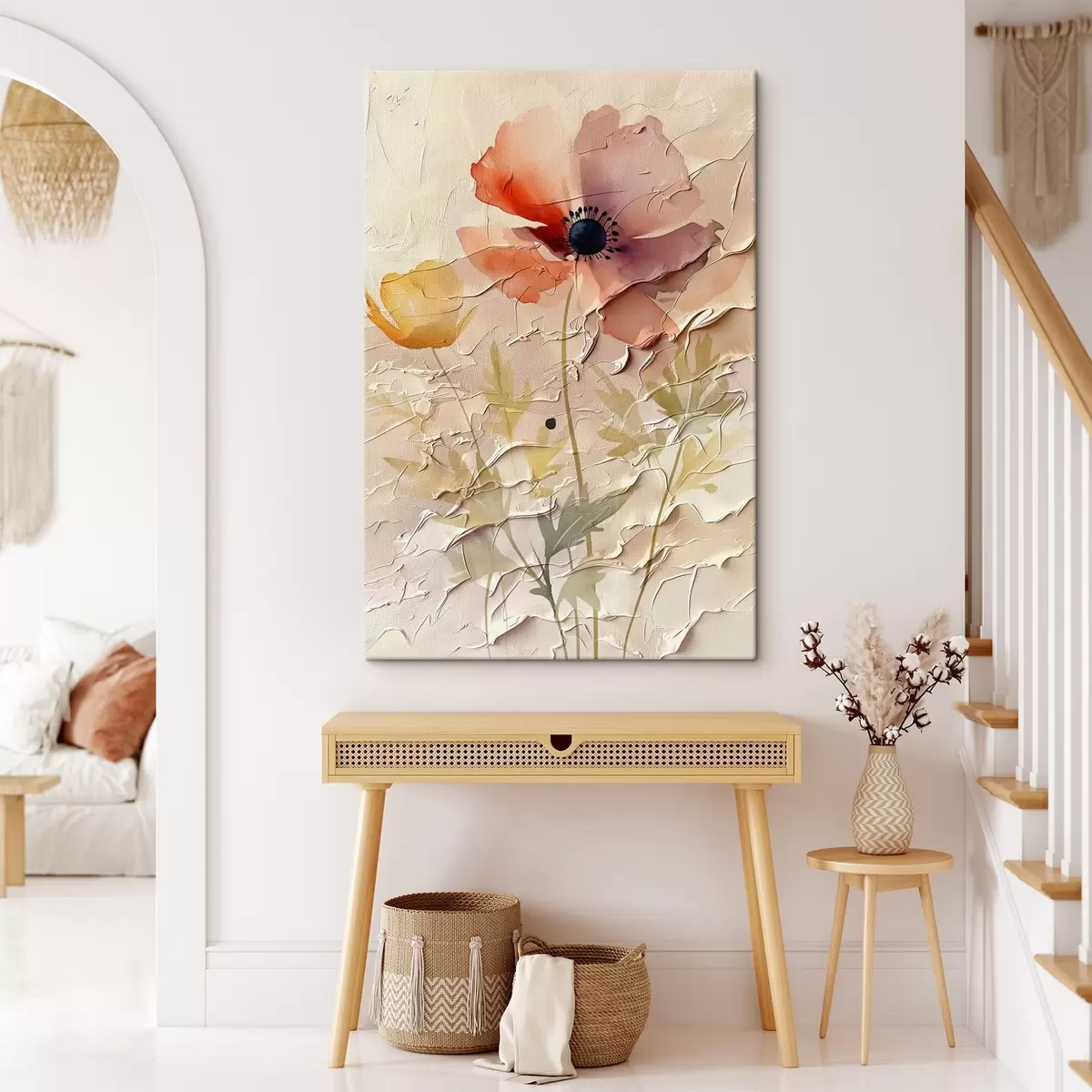 Pilt Läbipaistev lilleseade heledal taustal s45338