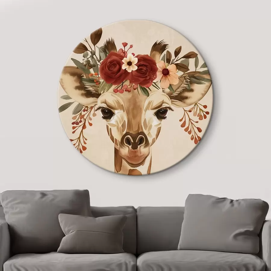 Pilt Kaelkirjak akvarellistiilis lilledega peas r45331