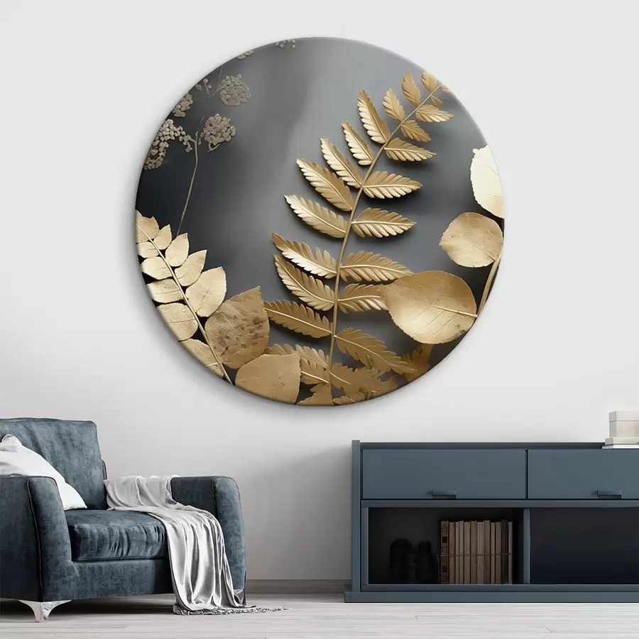 Pilt Eukalüpti oksad ja troopilised lehed tumedal taustal r45333