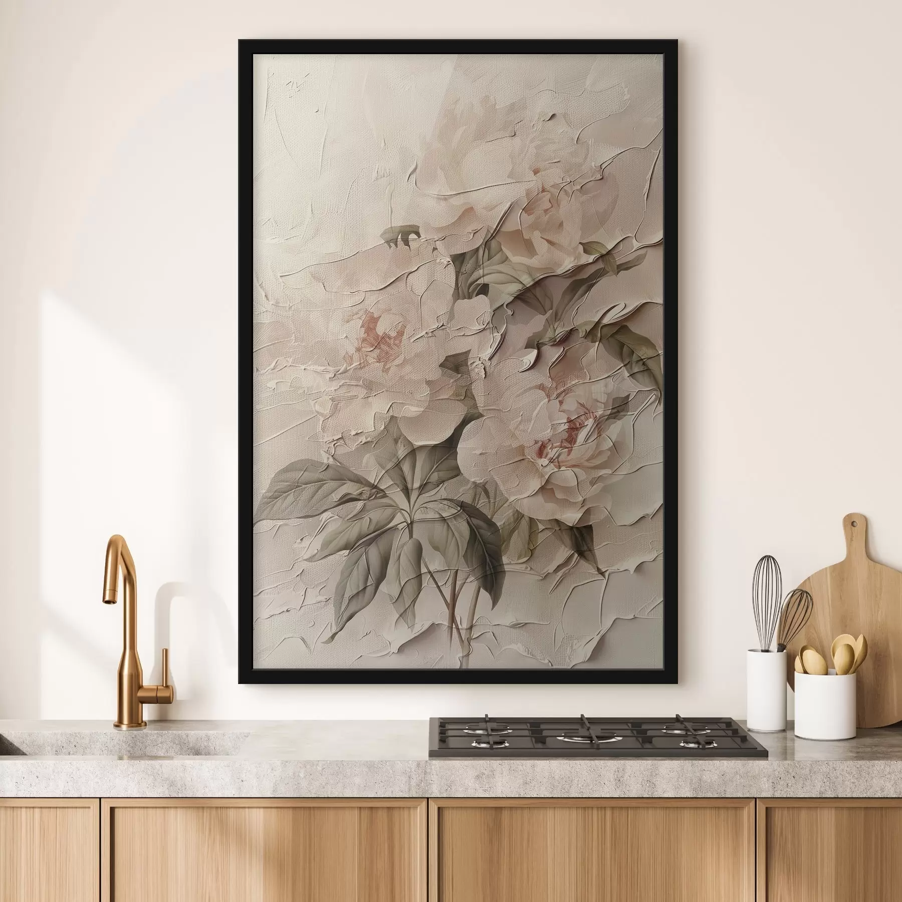 Fototapeedid Lopsakas kimp pojengid akvarellistiilis heledal taustal f45336