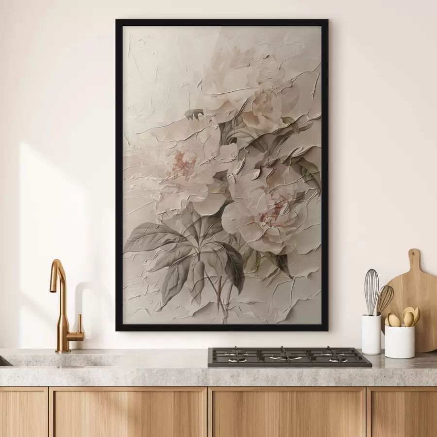 Fototapeedid Lopsakas kimp pojengid akvarellistiilis heledal taustal f45336