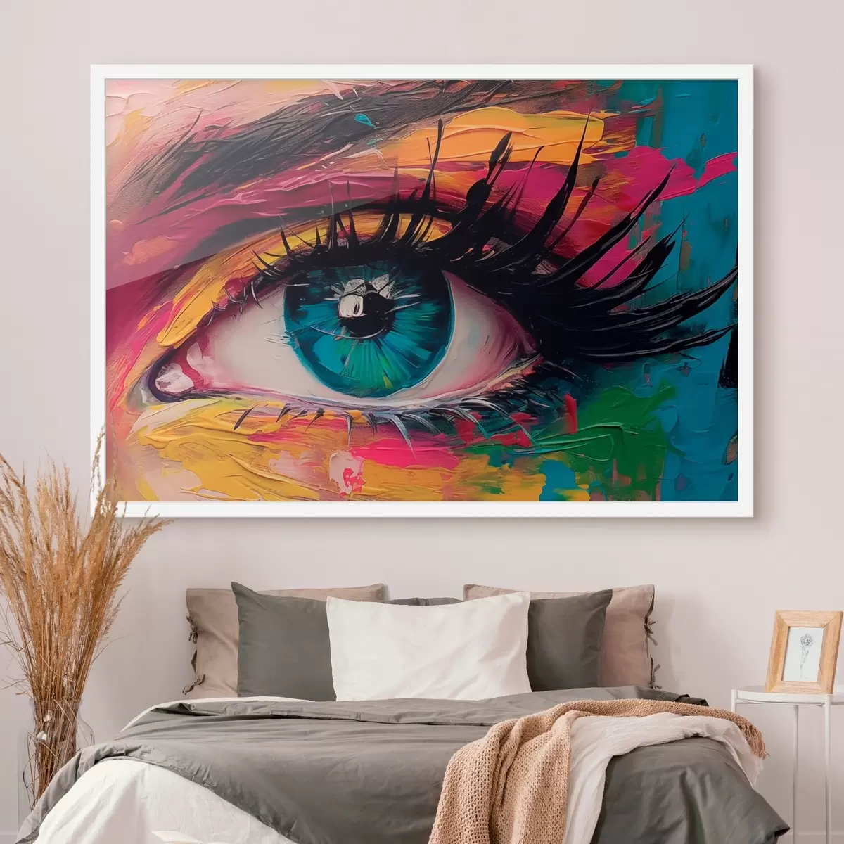 Plakat Silma abstraktsel taustal f45440