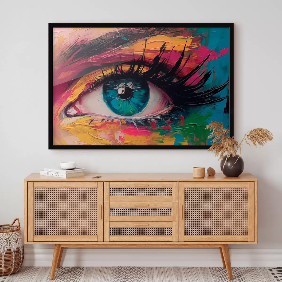 Plakat Silma abstraktsel taustal f45440