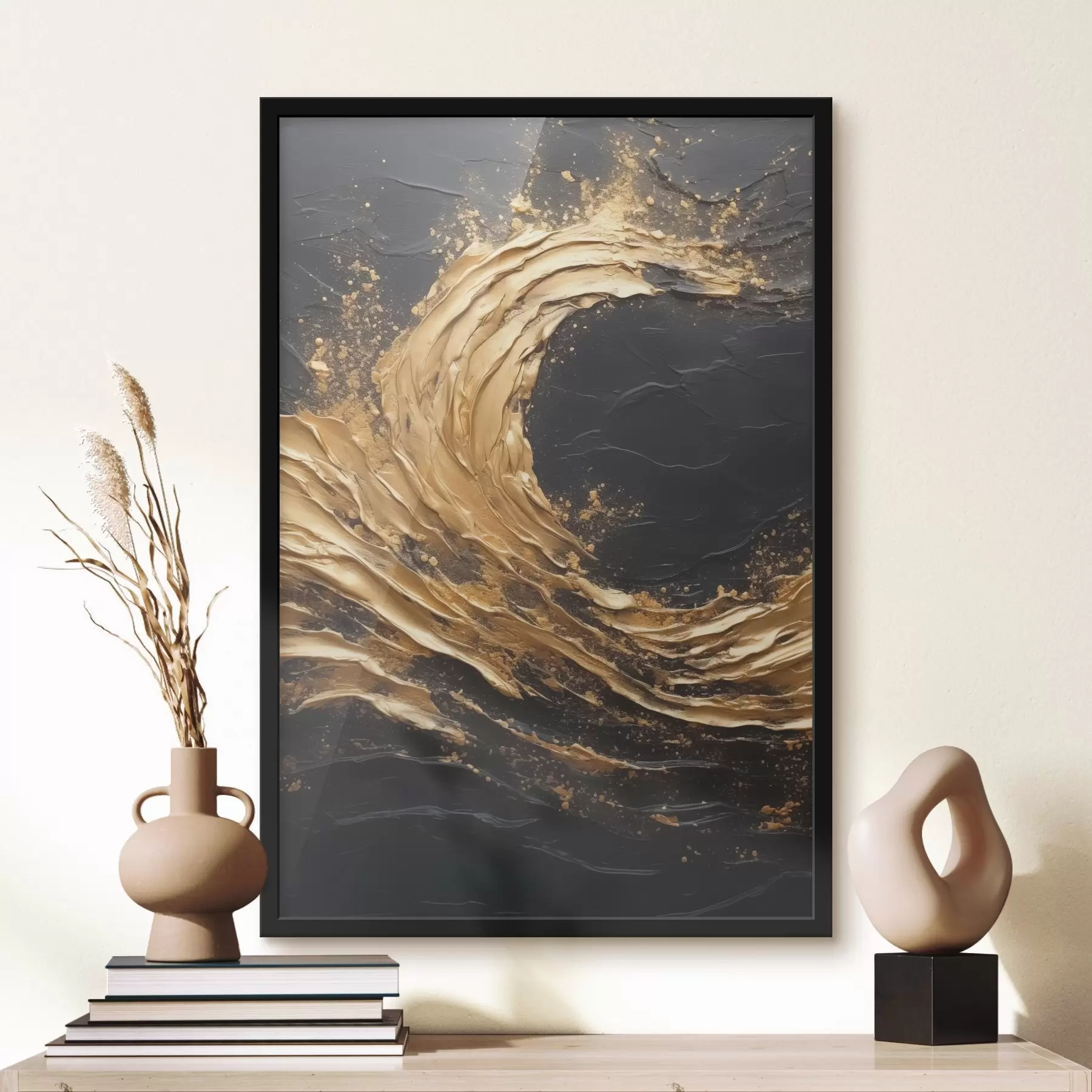 Fototapeedid Abstraktne laine oranžides toonides f45441